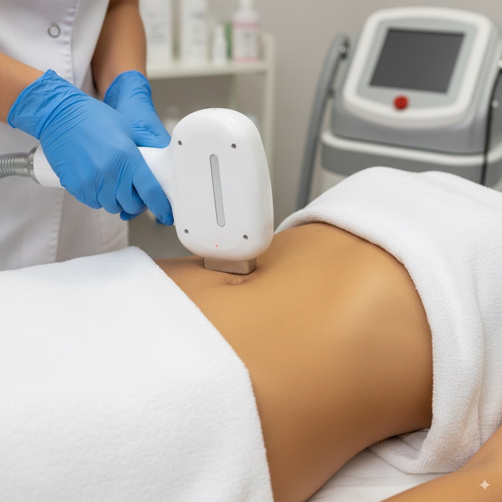 Láser línea alba en Takamaka